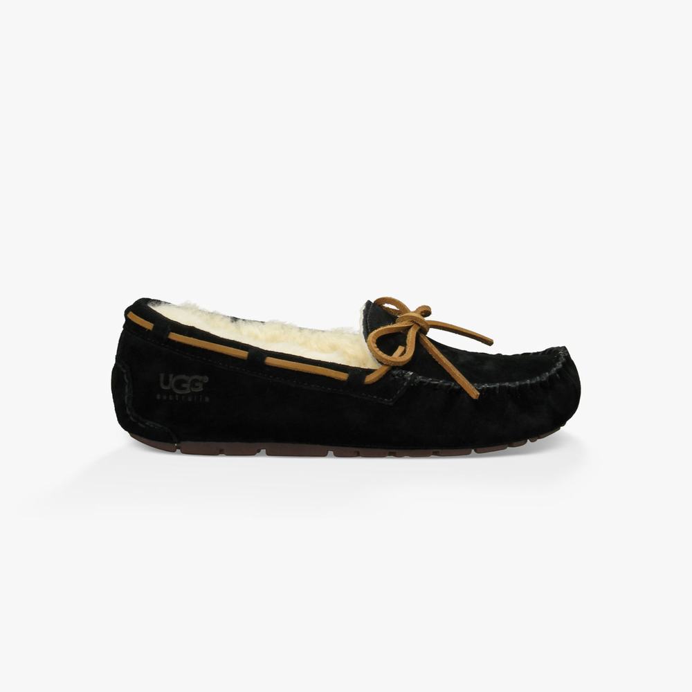 Mocassin UGG Dakota Slip-On Femme Noir Soldes 269FVAES